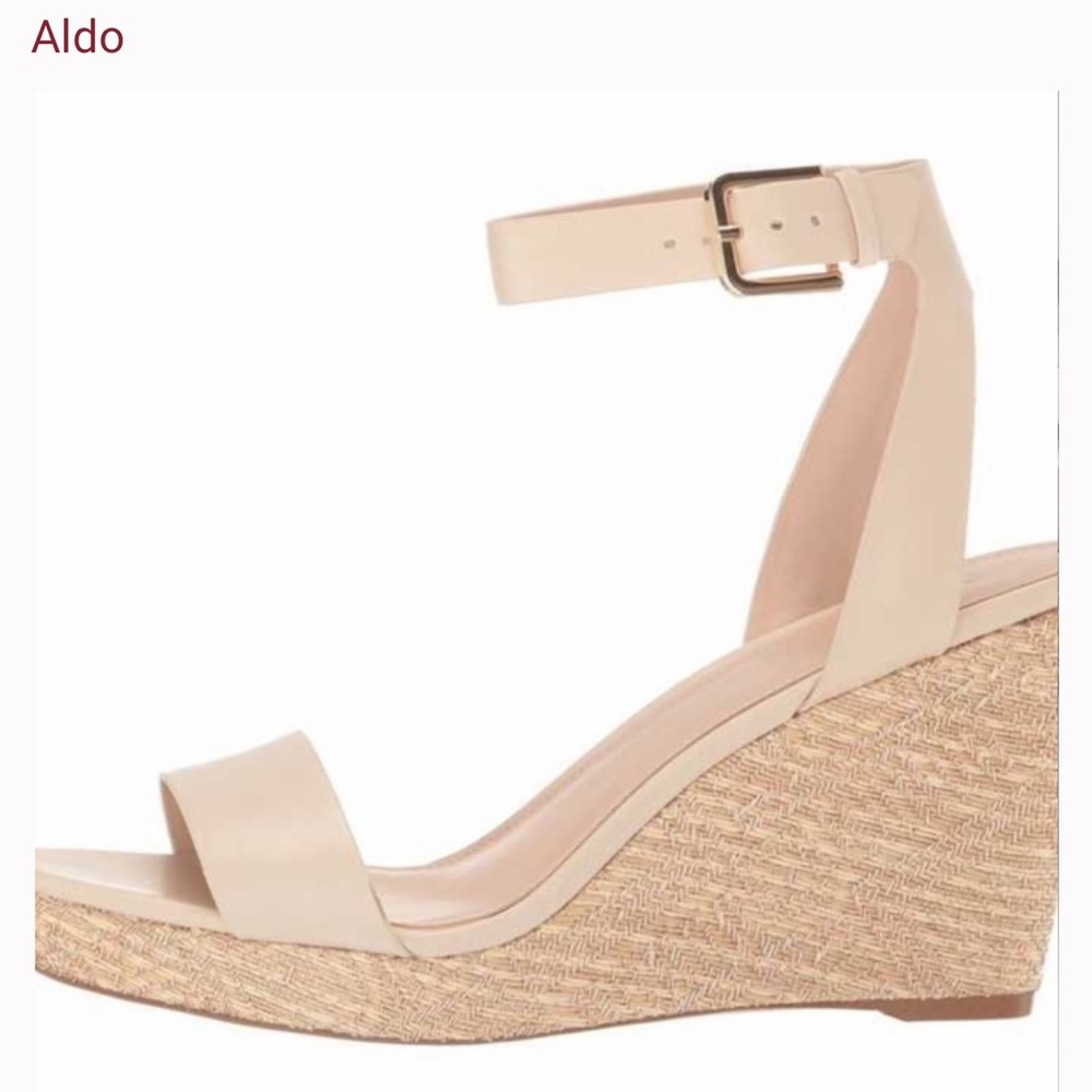 Aldo Leather Wedge Sandal